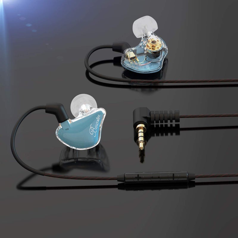 BASN Bmaster Triple Drivers in Ear Monitor Headphone with Two Detachable Cables Fit in Ear Suitable for Audio Engineer, Musician (Blue) - Image 2